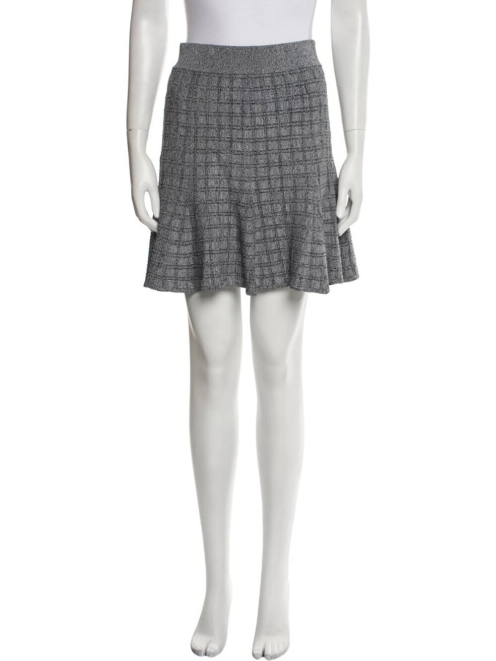 A.L.C. Gray Plaid Pleated Mini Skirt (NWT)